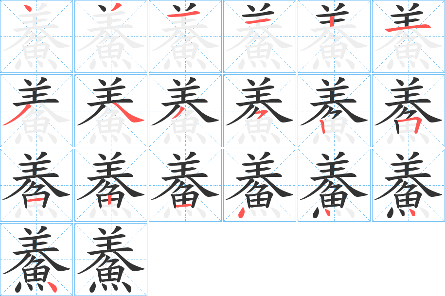 鯗字筆畫寫法