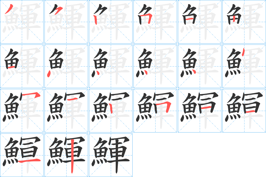 鯶字筆畫(huà)寫(xiě)法