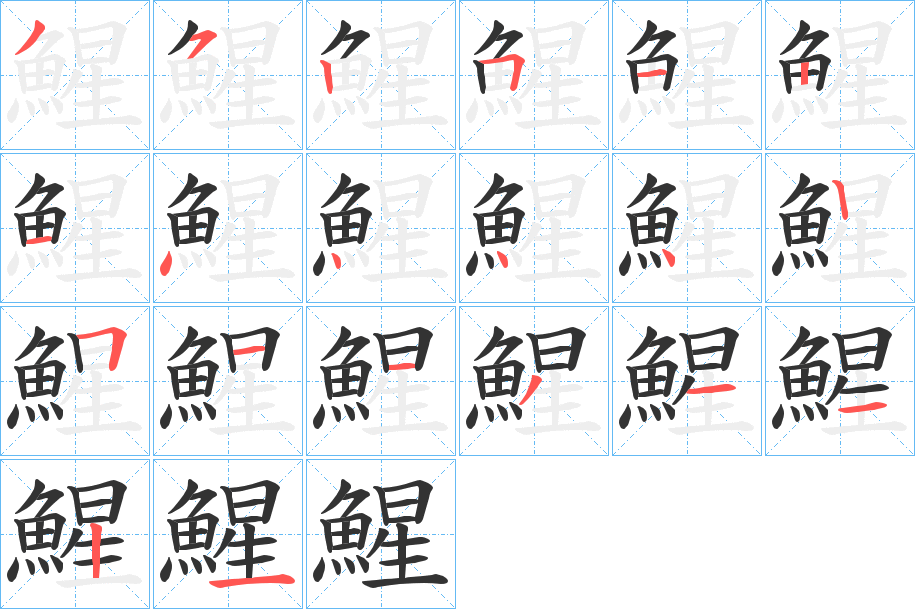 鯹字筆畫寫法