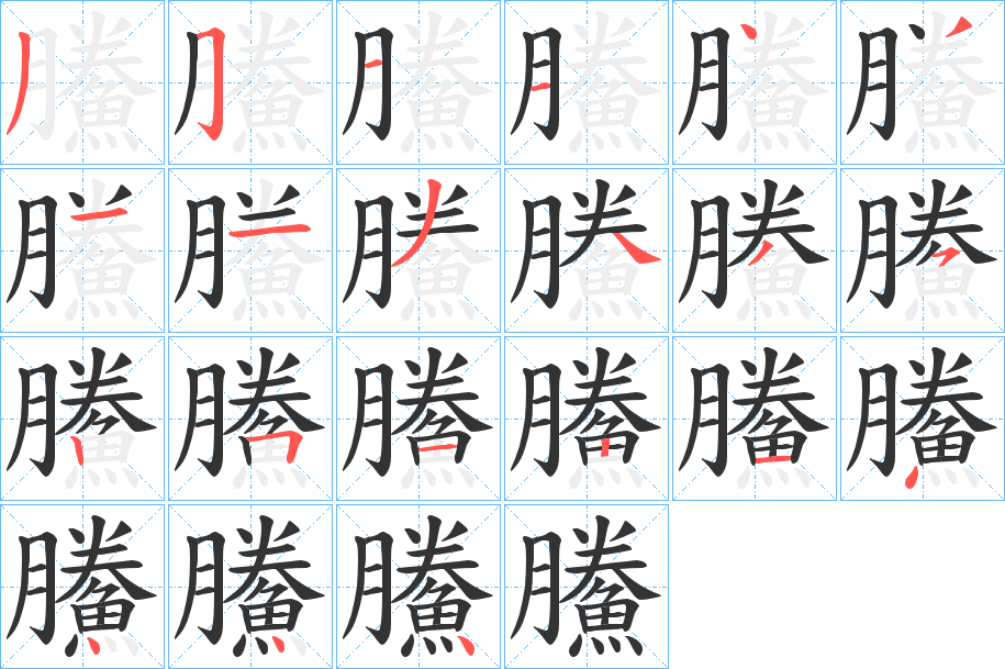 鰧字筆畫(huà)寫(xiě)法