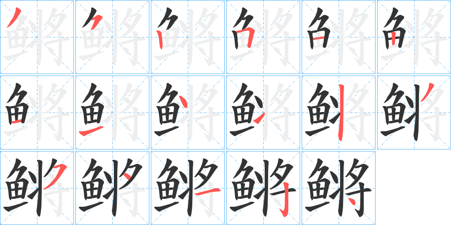 鳉字筆畫寫法