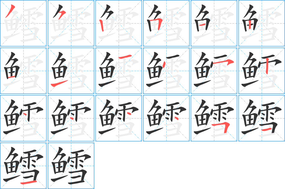 鱈字筆畫(huà)寫(xiě)法